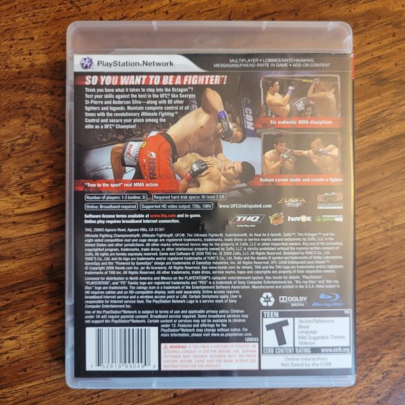 PS3 GAME BUNDLE - 4 Sports Playstation 3 Games, Madden NFL, NBA, MLB, UFC - Picture 11 of 11